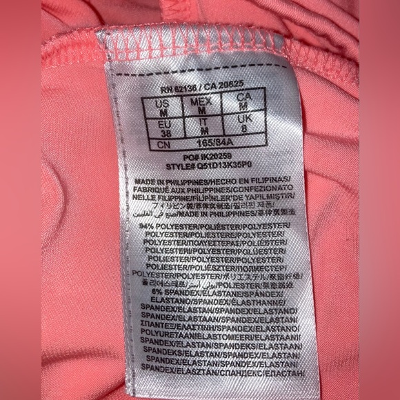 NWOT Guess Romper Bright Peach Sleeveless Strapless Pockets Drawstring Med - Picture 15 of 15